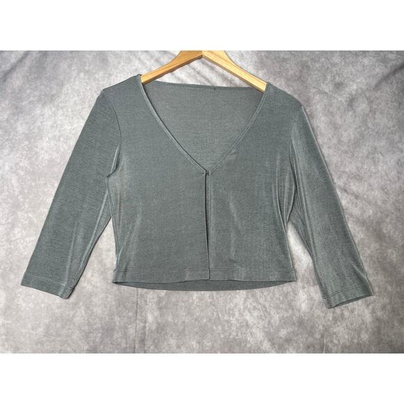 No Brand 90s Gray Shrug Cardigan 3/4 Sleeve Rachel Green Older Sister Y2k sz M - Picture 1 of 3